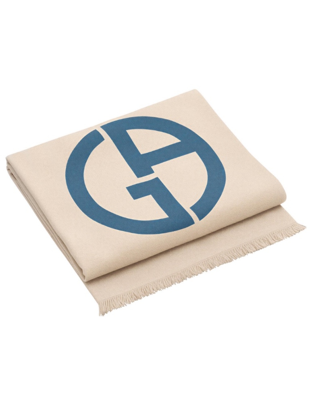 Giorgio Armani Tan Large Beach Towel Blanket 100% Cotton NEW